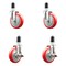 Service Caster 5 Inch 316SS Red Poly Swivel 1-5/8 Inch Expanding Stem Caster Brake SCC, 2PK SS316EX20S514-PPUB-RED-2-TLB-2-158 - alternate 4